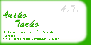 aniko tarko business card